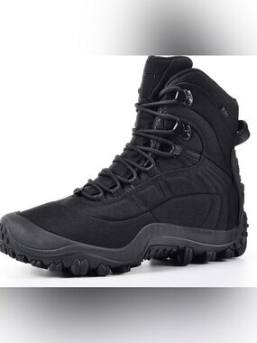 Men's Black Tactical Lace-Up Work Boot